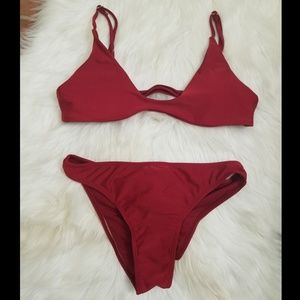 🎉5/$25  2 piece Wine colored bikini set